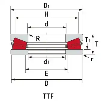 Thrust tapered roller bearingsStructure diagram