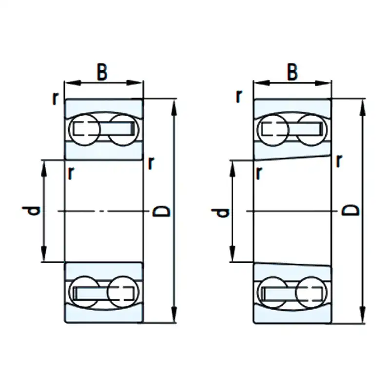 Self-aligning ball bearings结构图