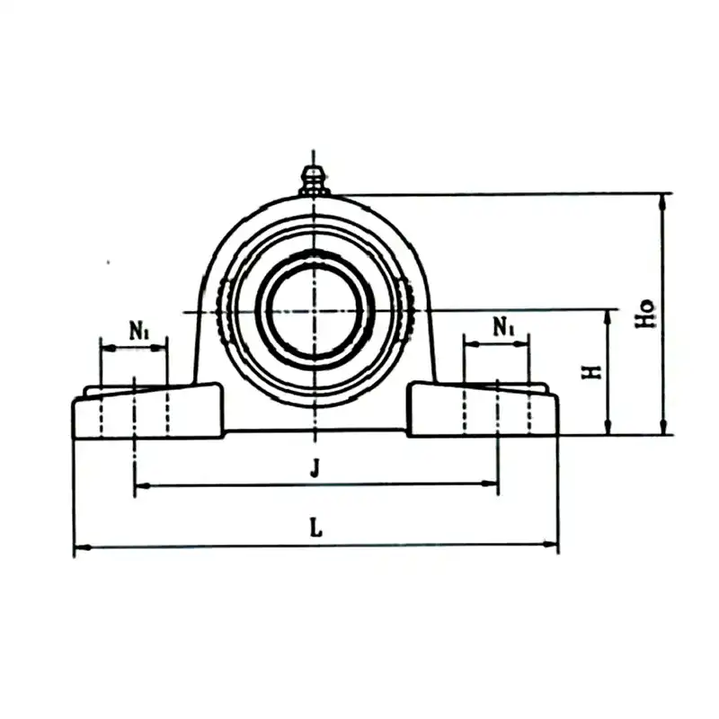 UCP200 vertical with set screwStructure diagram