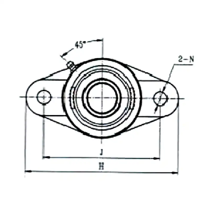 UCFL200 diamond-shaped base with set screw Structure diagram