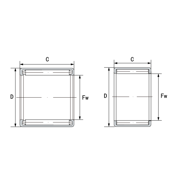 Needle roller bearingsStructure diagram